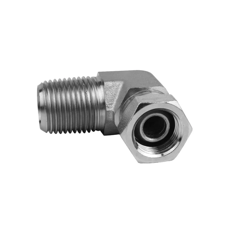 SAE 140230 Carbon Steel Male Pipe to Female Pipe Swivel 90 Elbow Adapter Hydraulic Hose Swivel Fitting