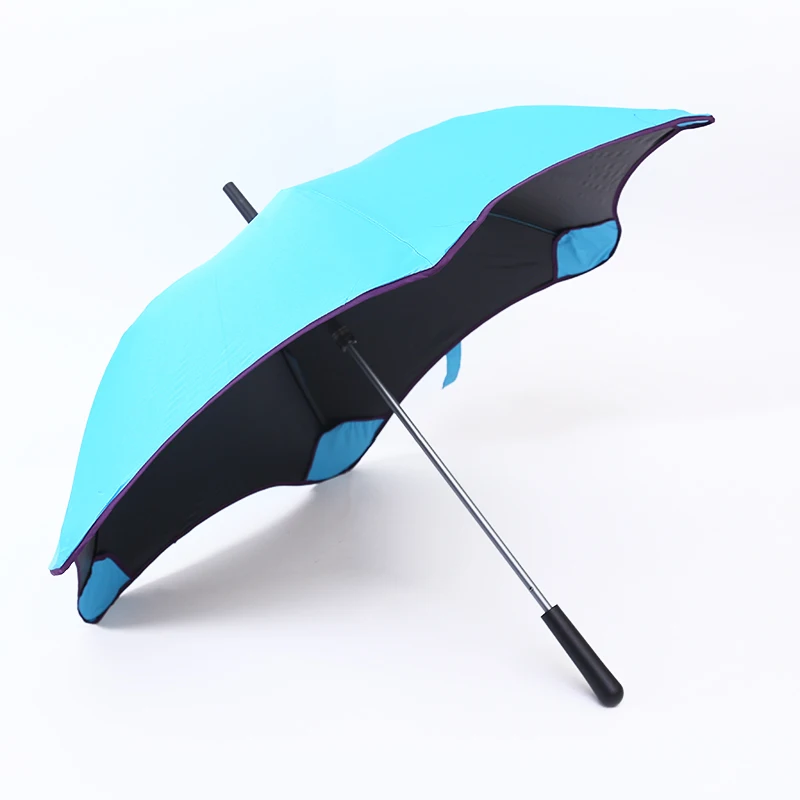 Popular fashion lotus leaf black rubber umbrella light luxury