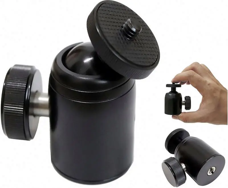 Велосипедная головка штатива для камеры Q35, мини-шаровая Головка 3/8 дюйма 1/4 дюйма, крепление для вспышки vidicon, монопод, штативы