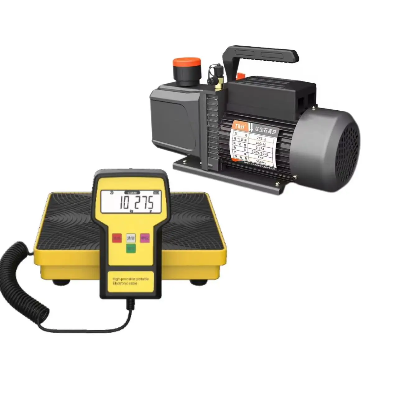 UCL-001 Portable single stage  air vacuum pump  refrigerant gas Refrigerant Electronic Scales set Utranee