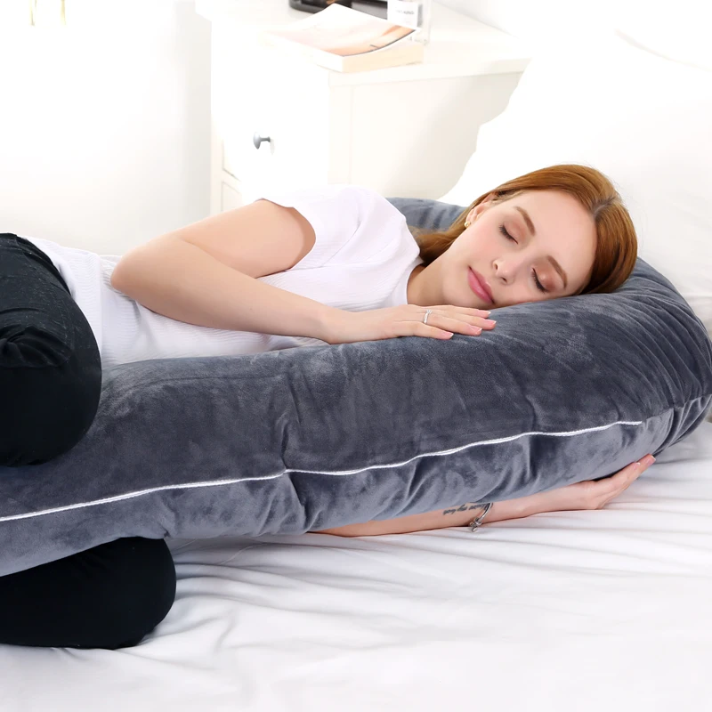 
55inches Back Pain Relief C Shaped Pregnancy Pillow, Maternity Pillow for Side Sleeping 