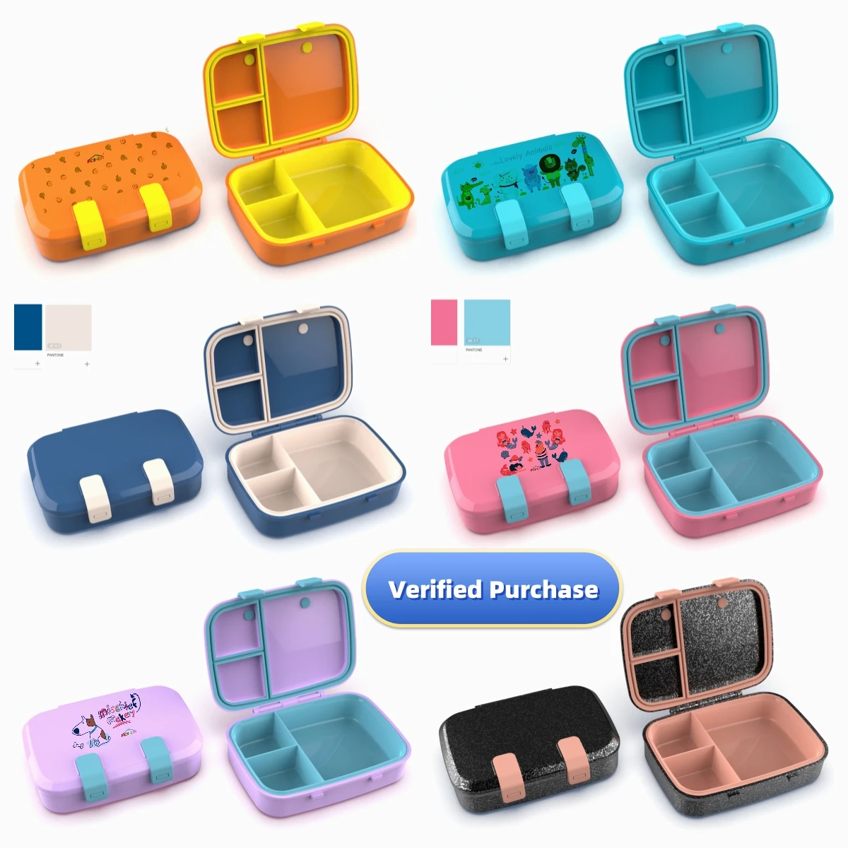 R Aohea Patented Wholesale 3 Compartment Leakproof Lunch for kids and Adult compartments bpa free  ODM  for teenager lunchbox