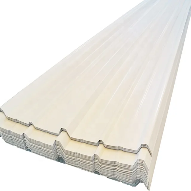 Excellent strength corrugated PVC / APVC plastic roofing sheet