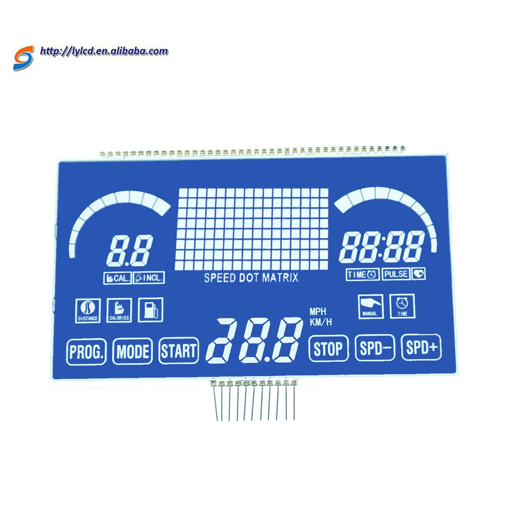 Custom Tn 13 Digitals Segment TN Lcd Display Screen Module Lcm