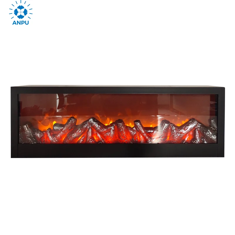 American LED Rectangular Flame Light Decorative Wall Decoration Fireplace Light Living Room Bar Restaurant