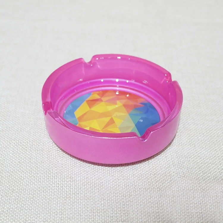 Пепельница из черного стекла с логотипом на заказ