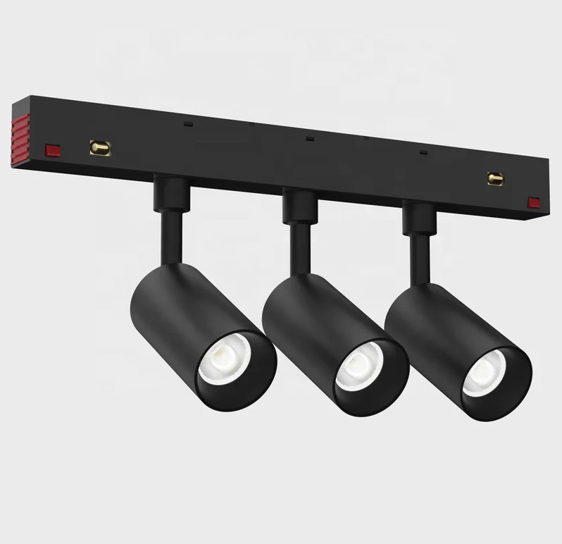 Hot Sale LED 24V/48V Low Voltage Ceiling Magnetic Three heads Track Lamp 3*3W Track Lights