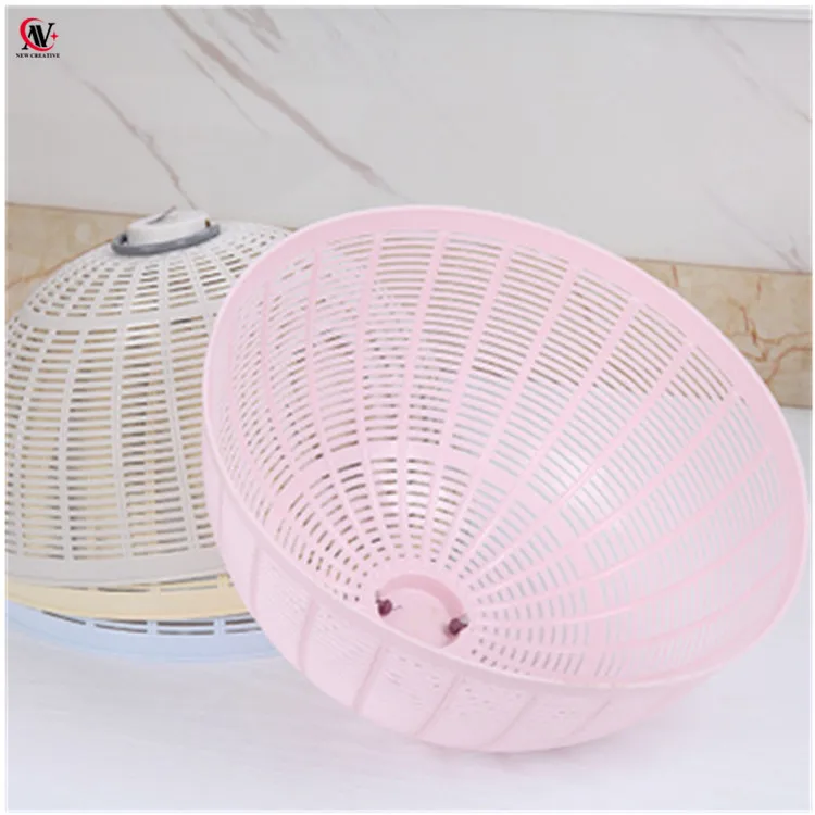low price pp plastic round table cover with handle for kitchen food cover basket