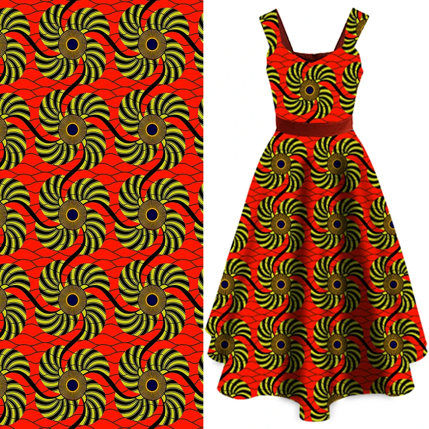 Wholesale 100% Cotton African Ankara Fabric Panges Tissu Waxed Dutch Loincloth Ankara Hollandaise Wax Polyester Fabric