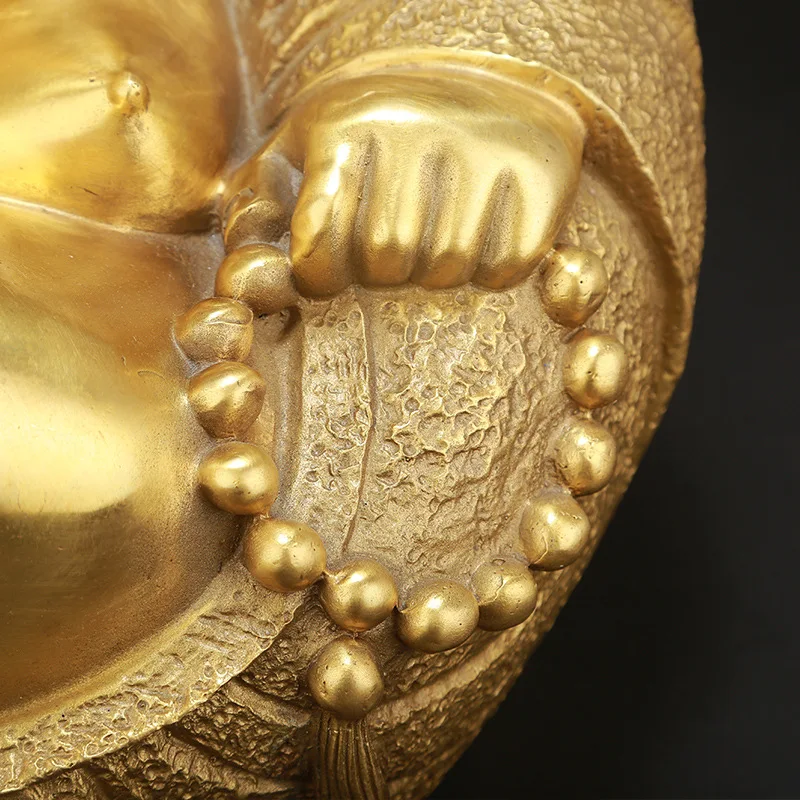 Dropship Buddhism Hotei Buddha Antique Brass Statue Patung Buddha Maitreya Statue