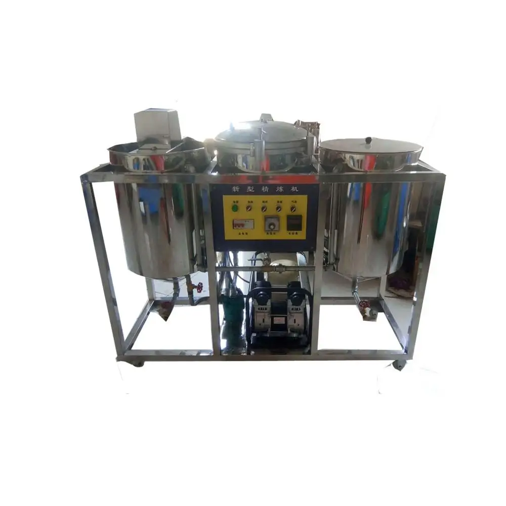 Semi-continuous edible oil refining process line small mustard oil refining machine