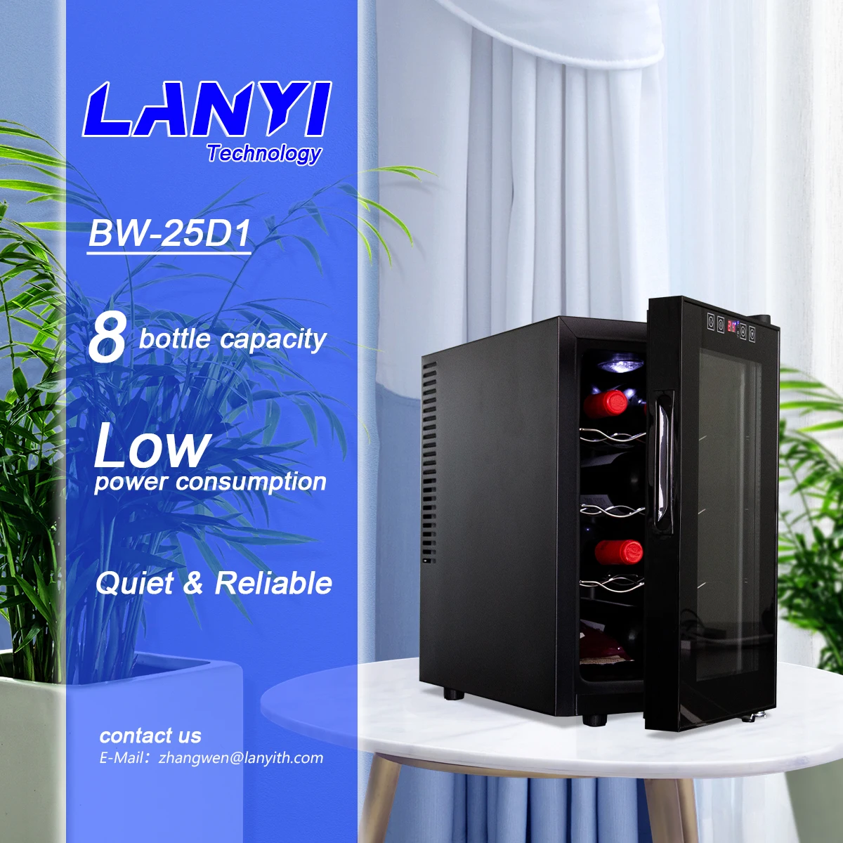 LANYI red bull mini fridge wine cellar cooling unit refrigerated wine cellar suitable for bar families
