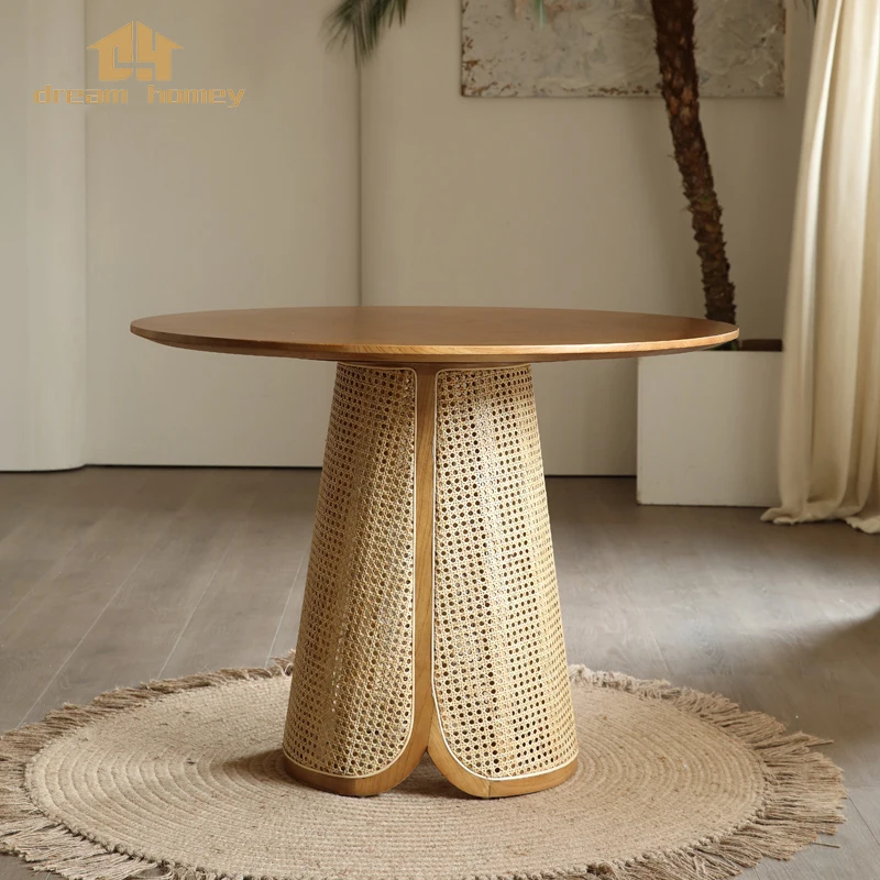 Modern simple rattan woven table and chair combination
