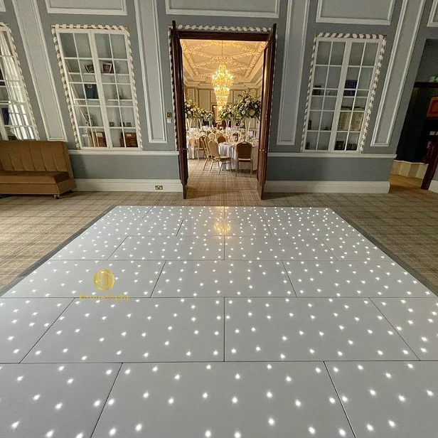 Wireless Magnetic Black White RGB LED Starlit Dance Floor For Wedding Stage Light