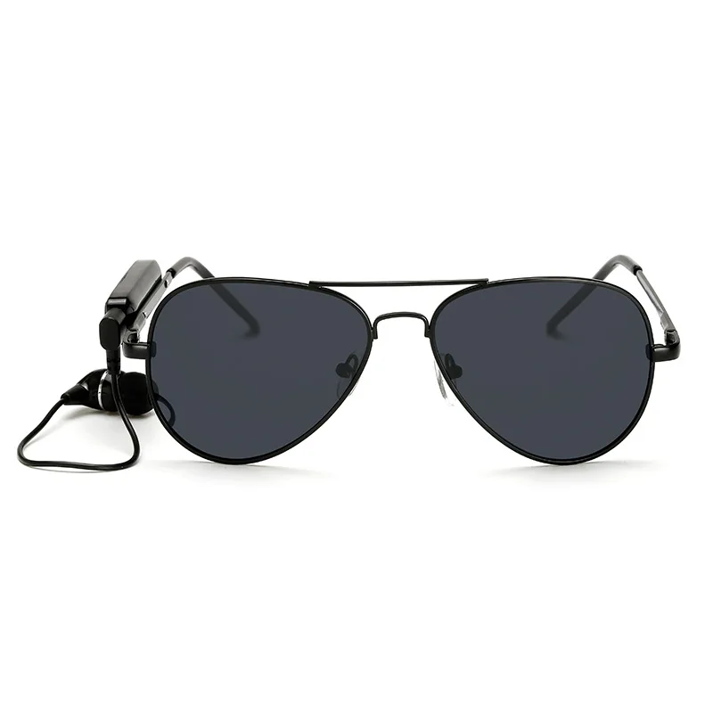 Pilot frame Photochromic sunglasses cheap UV400 polarized gunmetal Men sunglasses with bluetooth headphones