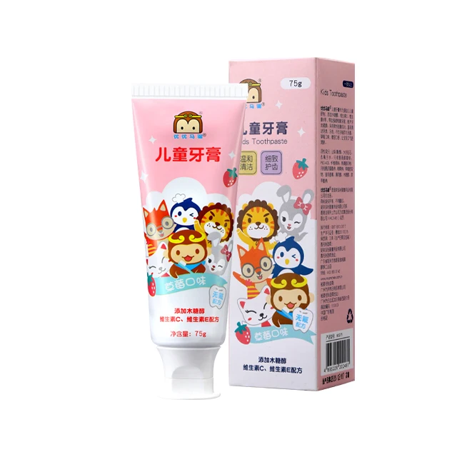 
 Baby Fluoride-Free Toothpaste Xylitol Multivitamins C & E Strawberry Flavor 75g  