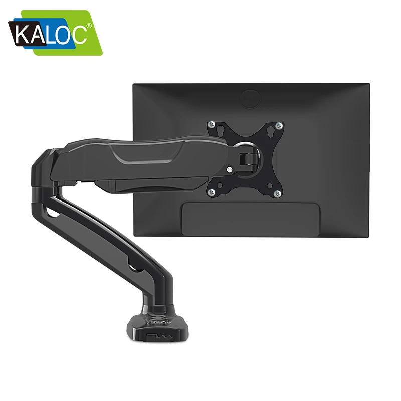 Одиночное крепление монитора шарнирное газовое пружинное крепление монитора регулируемая стойка монитора Vesa крепление с зажимом и втулкой основание тяжелый