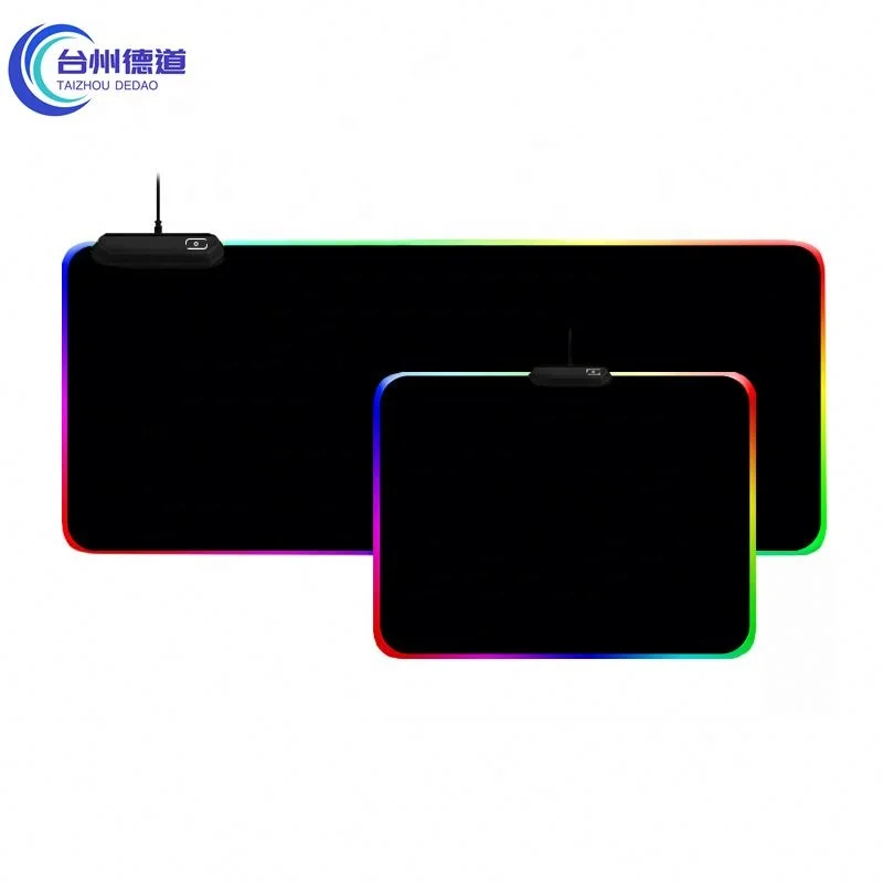 Игровой коврик для мыши RGB Нескользящий Резиновый маленький с 12 режимами освещения светодиодные коврики