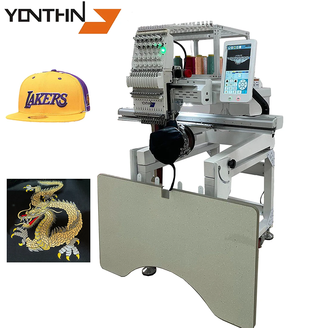 Yonthin Industrial Automatic 500*800mm 1501 Cap Embroidery Machine 1 Head Dahao Computerized for Clothes