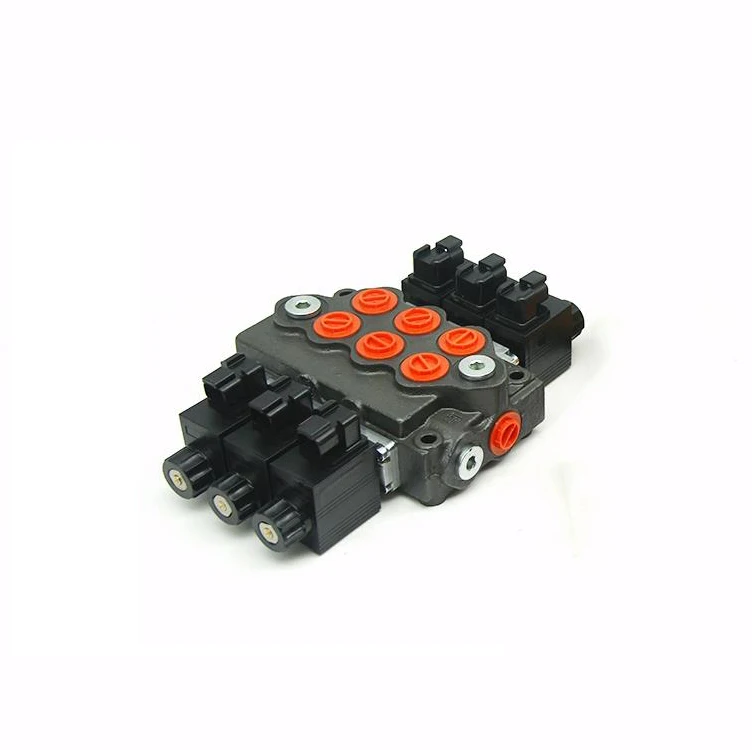SD5 3 Sections hydraulic directional remote control solenoid valve for garbage truck