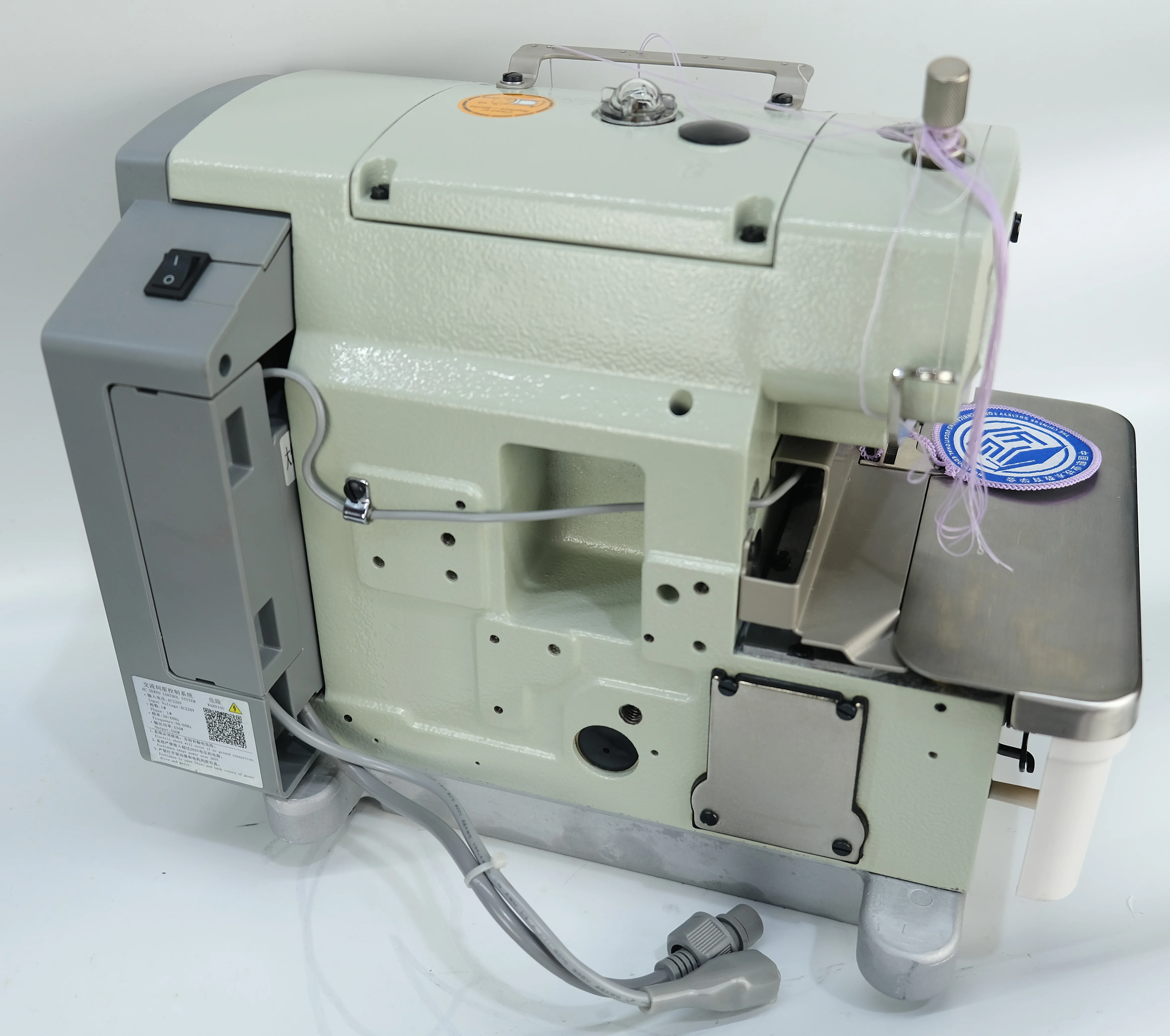 RONMACK R7-3D-JZ direct drive 3 thread overlock embroidery patches overlock sewing machine epaulet overlock sewing machine