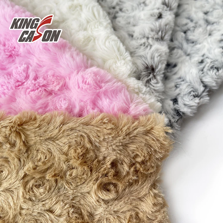 KINGCASON Good Service 100% Polyester Back Print Solid Gradient Rabbit Faux Fur For Hair Accessories Headband