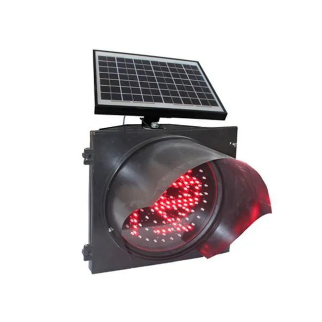 Flashing Warn Lamp With Solar Panel Yellow Traffic Signals LED Lights Yellow Flashing Warn Light