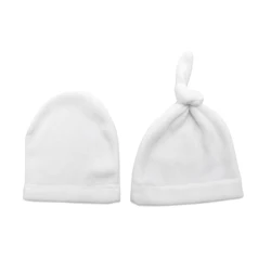 Yinsa YMZ001 Custom Personalized Winter warm Gift Infant Baby Fleece Cap White Sublimation Beanie Hat and mitt
