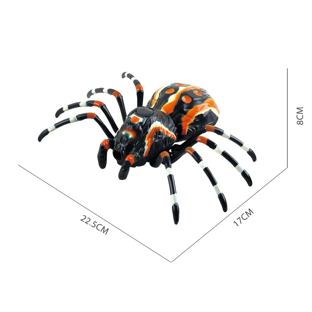 Реалистичный спрей паук пластиковый Инфракрасный Rc игрушка-симулятор животных для детей игрушка с дистанционным управлением ходячий подсветкой