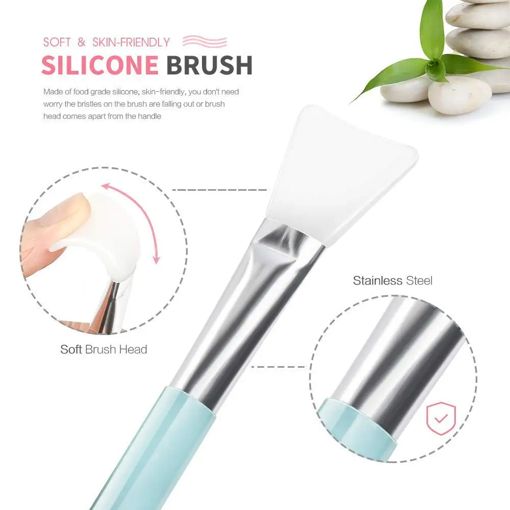 Wholesale Face Mask Mixing Bowl Set Facemask Mixing Tool Kit Facial Mask Bowl Stick Spatula Silicone Brush Measure Spoon