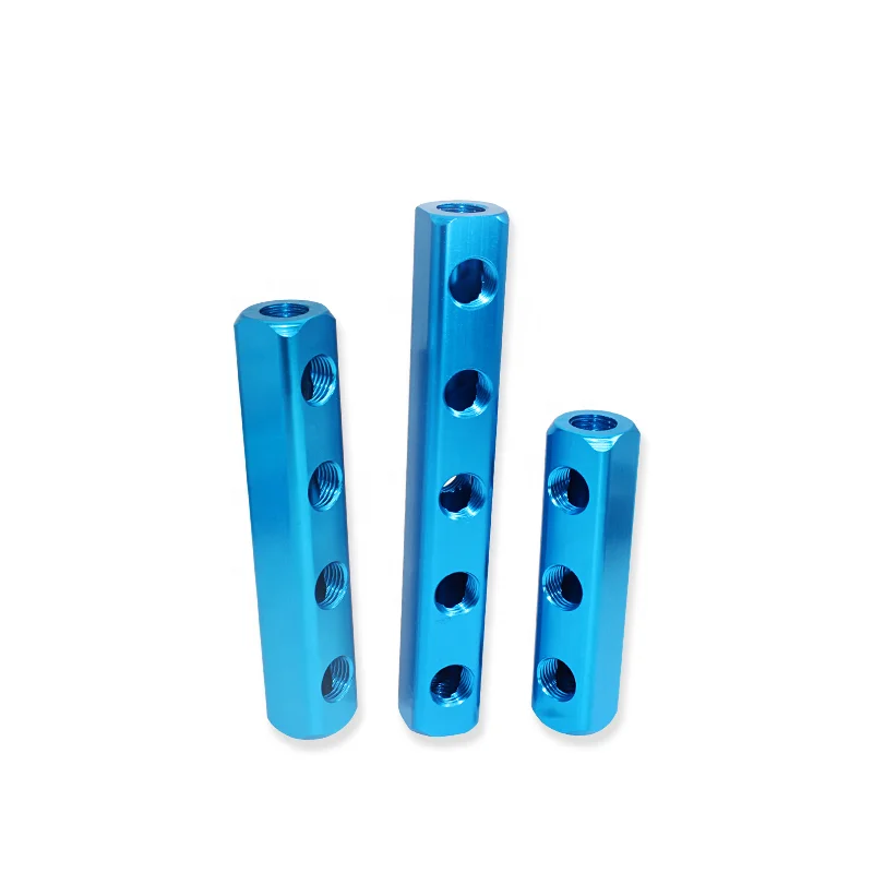 Pneumatic accessories manufacturer aluminum alloy compressed air distributor split exhaust air manifolds