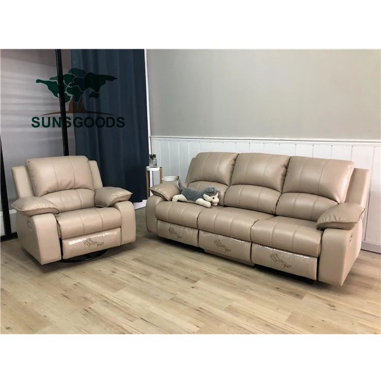SUNSGOODS high quality premium luxury sofas living room furniture lounge sofa sets Italian modern leather sofa set furniture
