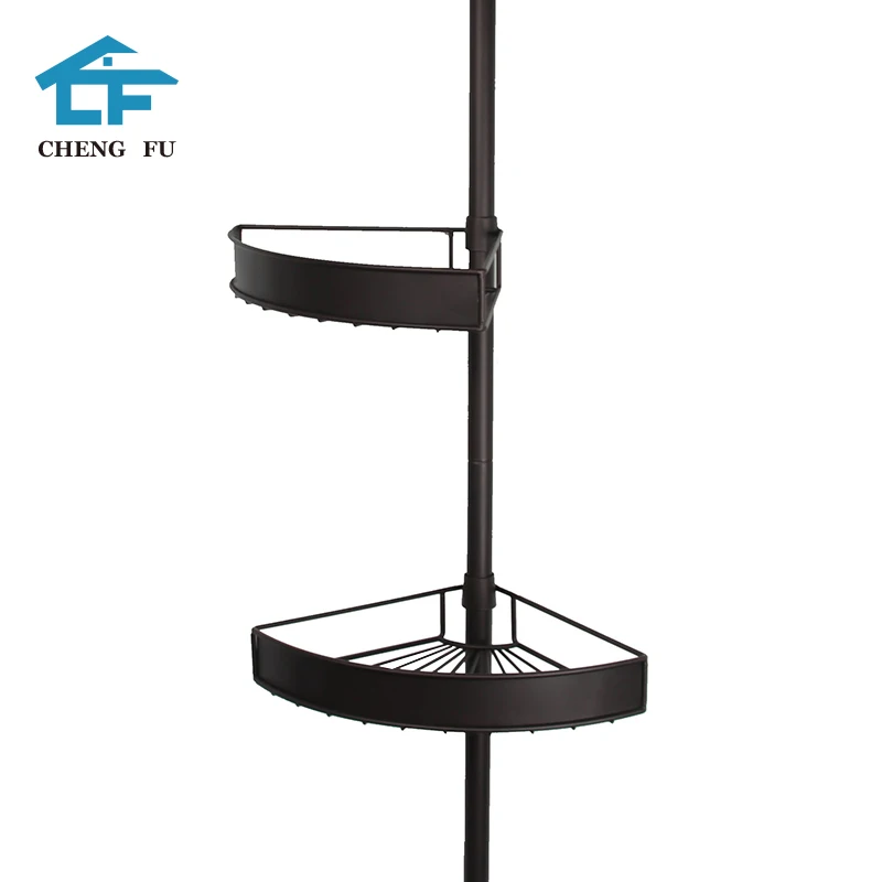 The New 2020 Telescopic Shower Caddy Aluminium Bathroom Shelf Corner Modern Metal Iron Steel Customized Four Tiers Small Qty T/T