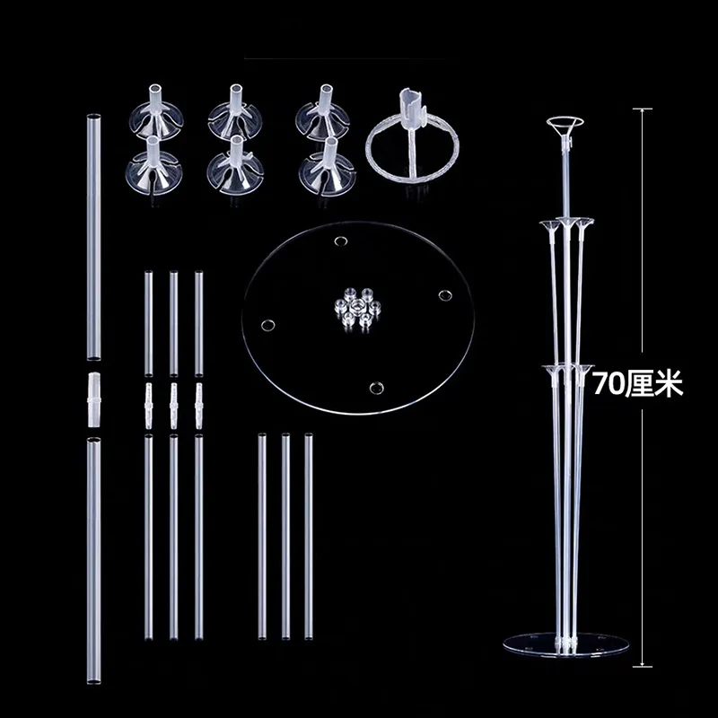 Table Desktop Balloon Holder 7 Sticks 7 Cups Balloon Sticks Stand For Balloon Decoration