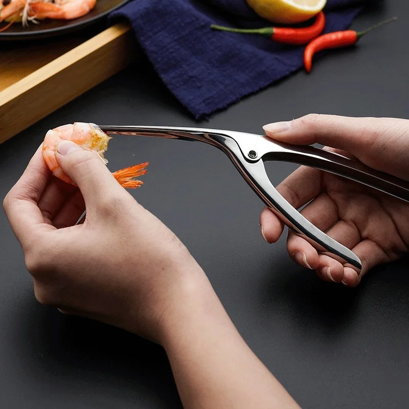 New Style 304 Stainless Steel  Shrimp Peeling Easy Seafood kitchen tool