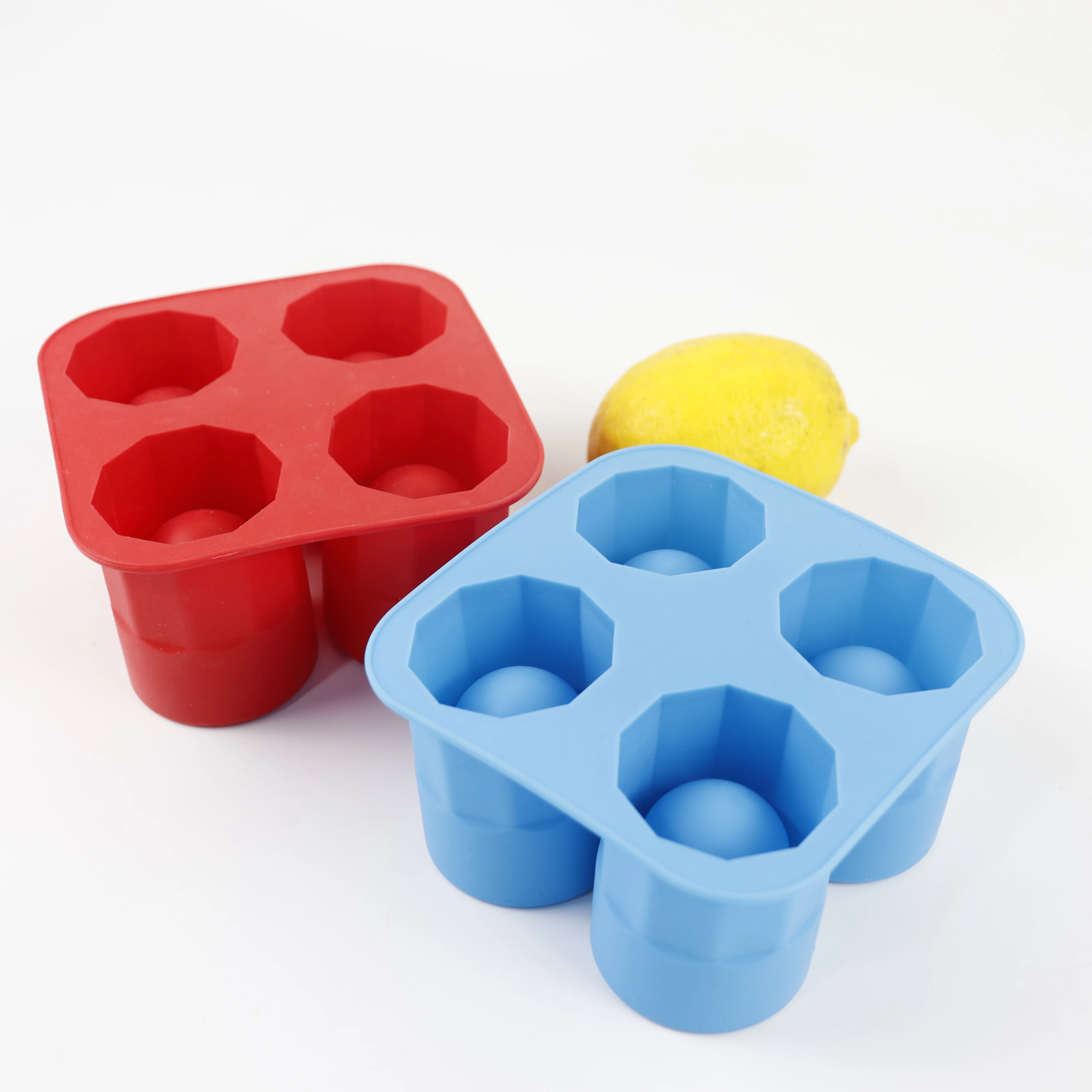 food grade silicone 3D 4 cups martini ice cup  silicone shot glasses ice  mold