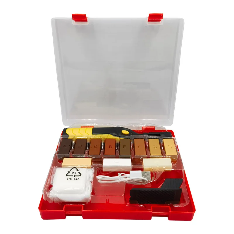 Rechargeable Household DIY Furniture Cracks Laminate Wooden Floor Repair Tool Kit with Wax Melter