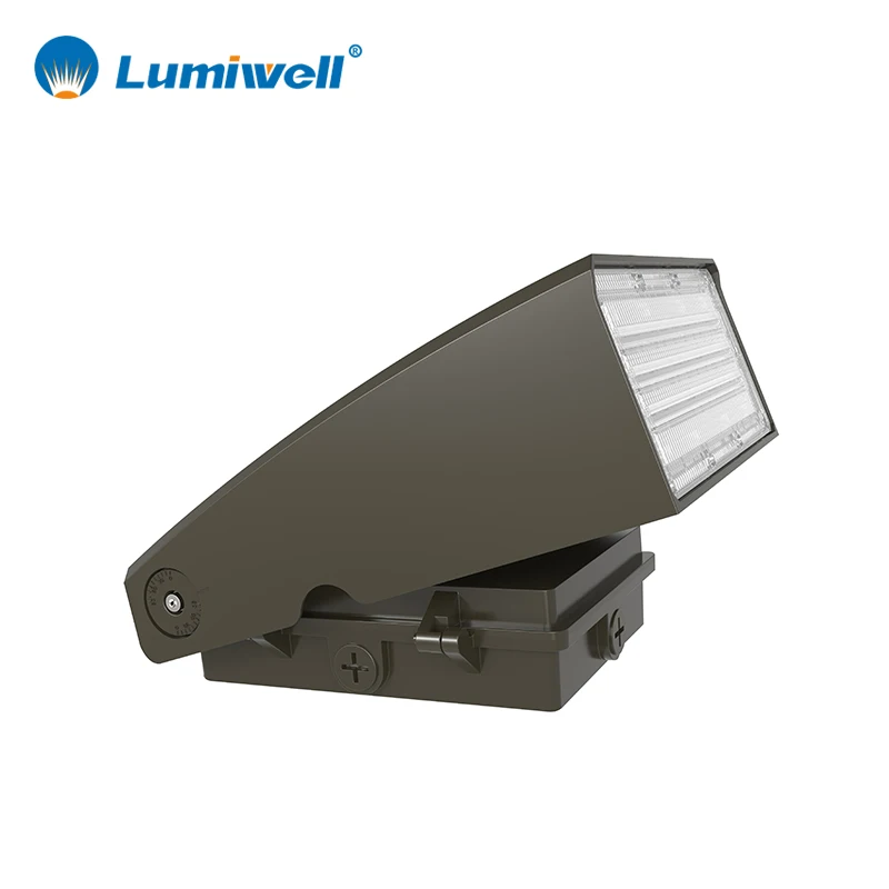 ETL 20W 30W 40W 60W 80W 100W 120W Industrial Outdoor Adjustable Head LED Wall Pack with Dusk-to-Dawn