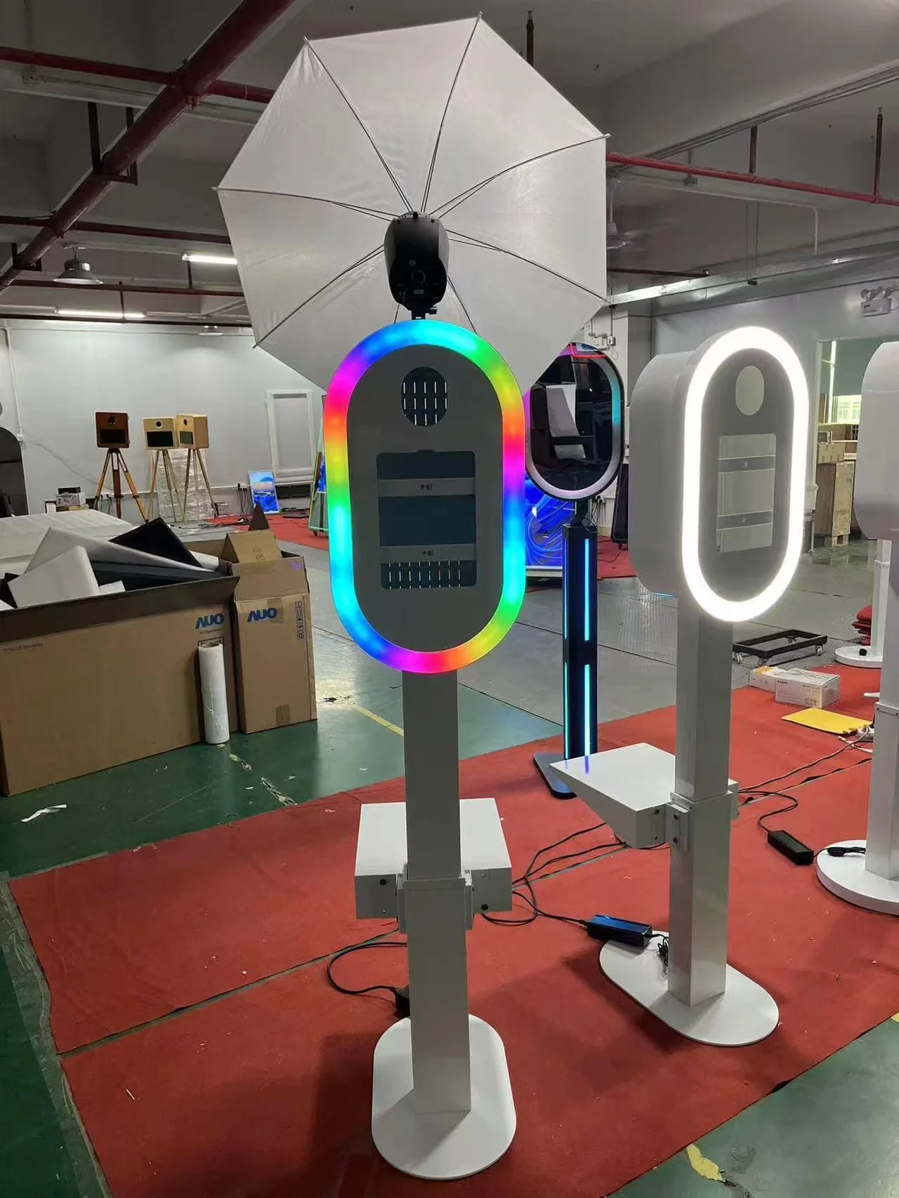Hot Sale Lifting Elliptical iPad Photo Booth Stand Portable Photo Booth Suitable for Weddings and Parties mirror photo booth