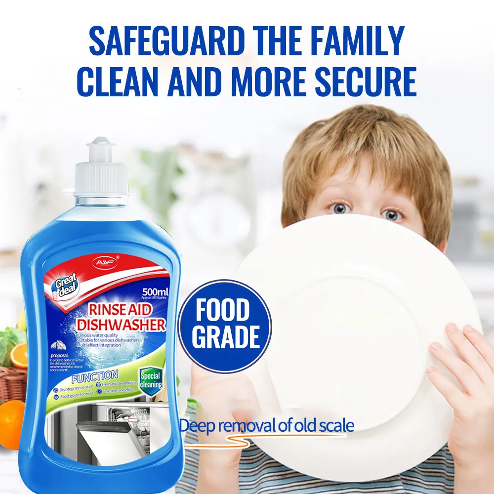 Food grade formula rinse acid clean your dishwasher