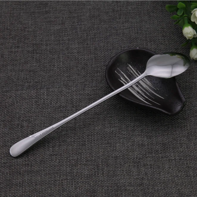 Stainless Steel Stirring Spoon Extra Long Ice Round Spoon Extended Handle CoffeeSpoon