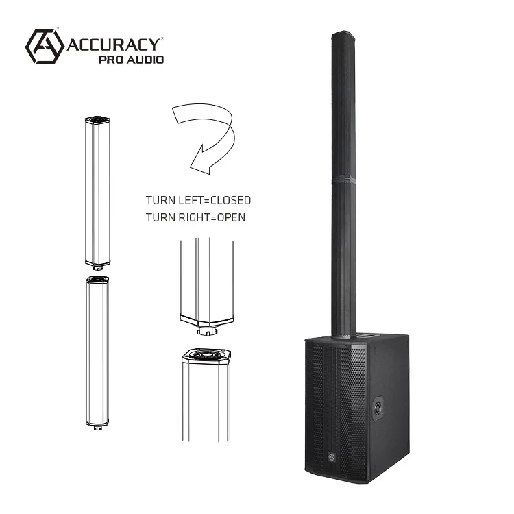 Accuracy Pro Audio AC22TG Column Speakers Professional Speakers Audio System Sound Professional Music Active Column Speaker