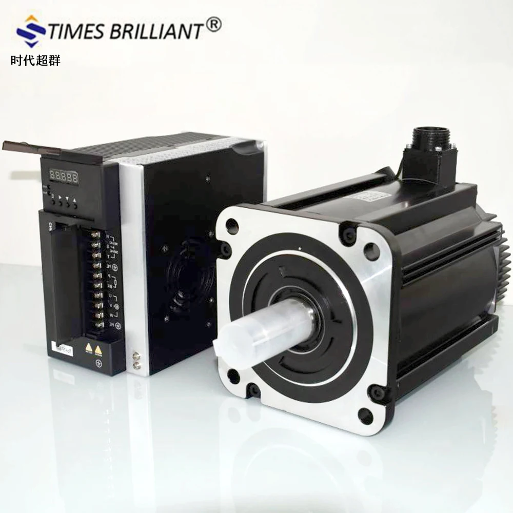 180ST servo motor with driver 220V/380v 4.3kw 5.5kw 7.5kw 10kw 48Nm high torque CNC motor kit