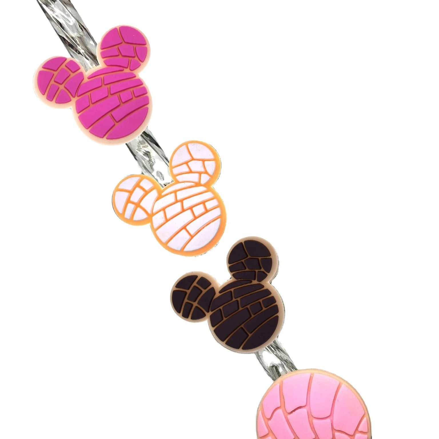 Ins hot seller mexican food straw topper PVC bad bunny concha cafecito y chisme straw charm tips toppers