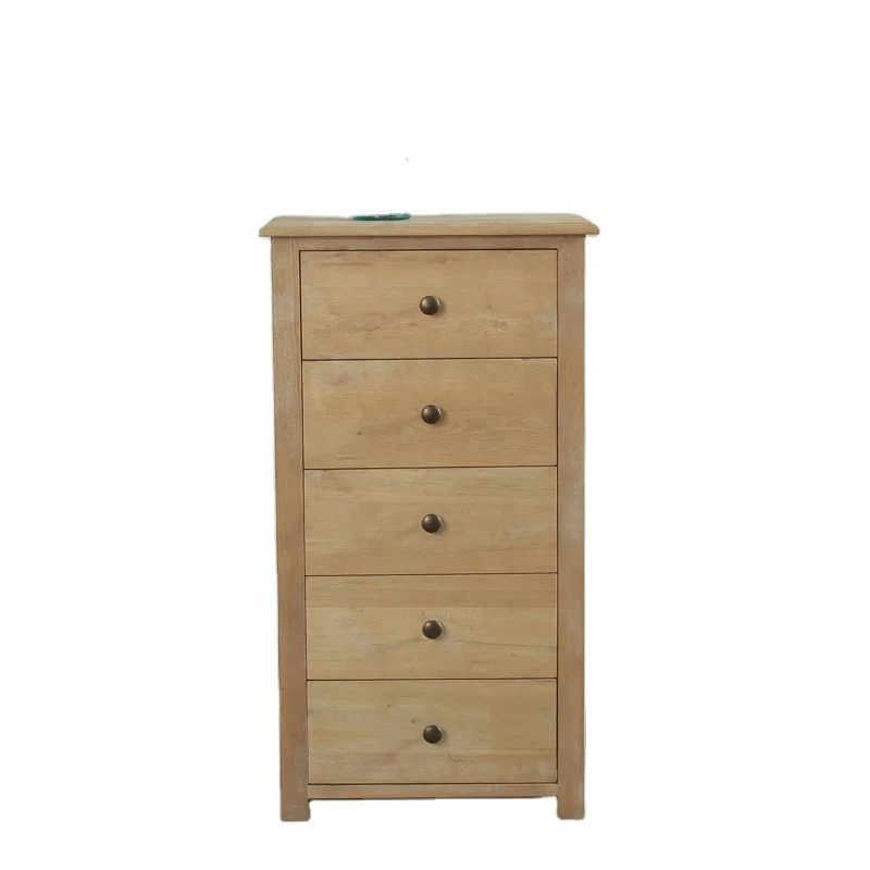 Antique Style European wooden five drawers Living room Chest/Tall Cabinet(DT-1023-OAK)