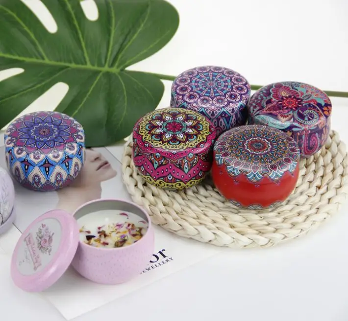 Scented Tealight Merry Christmas Design Tin Candle