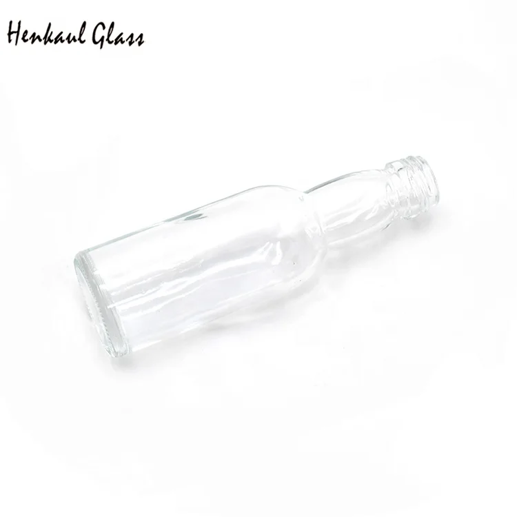 Reusable 40 ML Clear Empty Glass Mini Whisky Bottle for Liquor Packaging