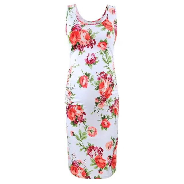 Top Quality Summer O-neck Elegant Customized Maternity Sundress
