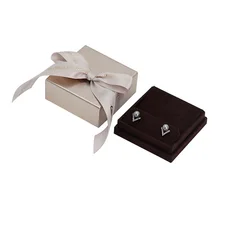 Custom rose gold ribbon closure printing logo gift packaging high quality paper jewelry box