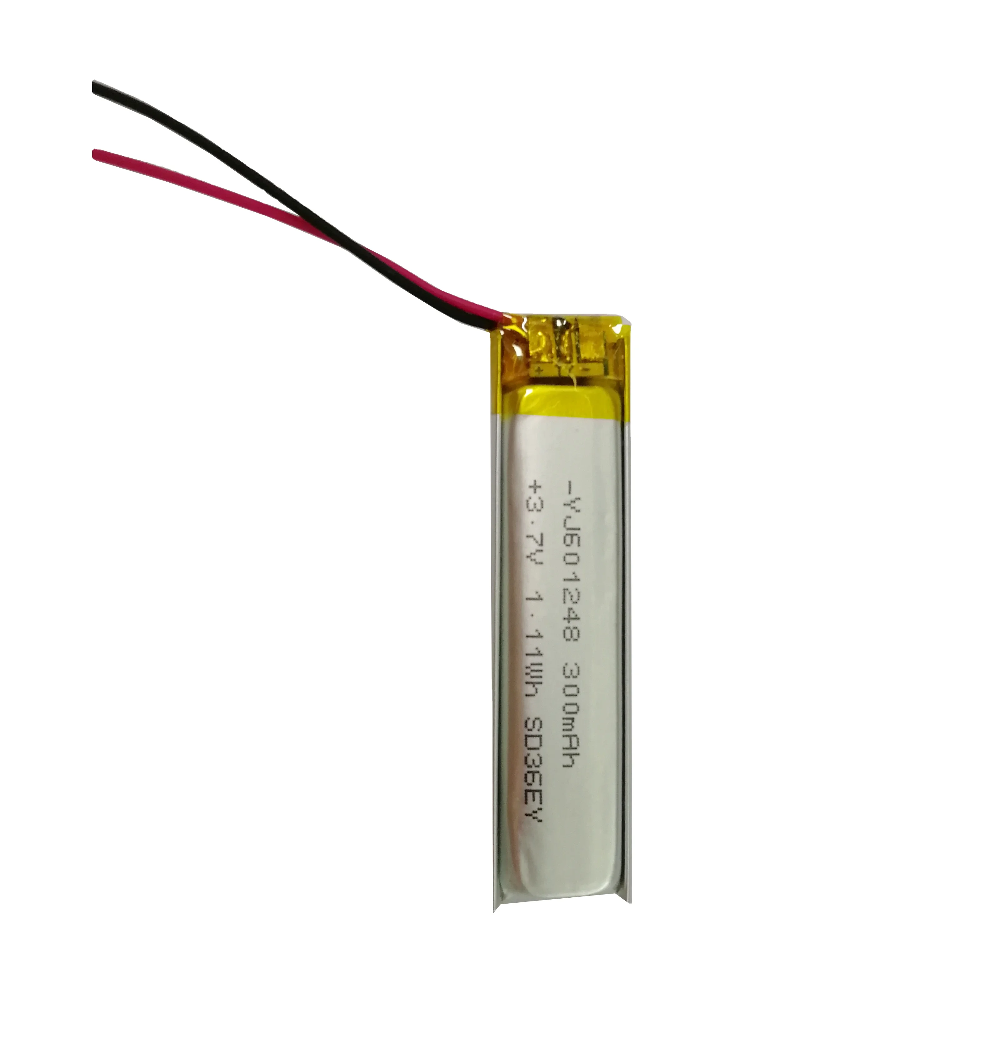 KC certificate Approved YJ601248 300mAh 3.7v lithium polymer battery 300mAh 3.7v lithium ion battery for wireless earphone case